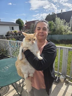 Photo de Véronique avec Simba